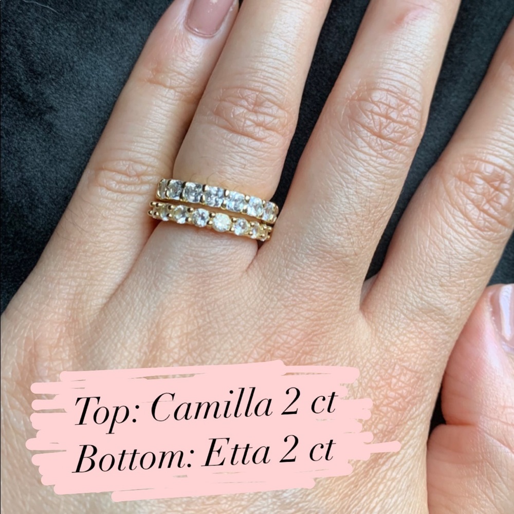 Everly Rings Etta & Camilla Eternity Gold Diamond